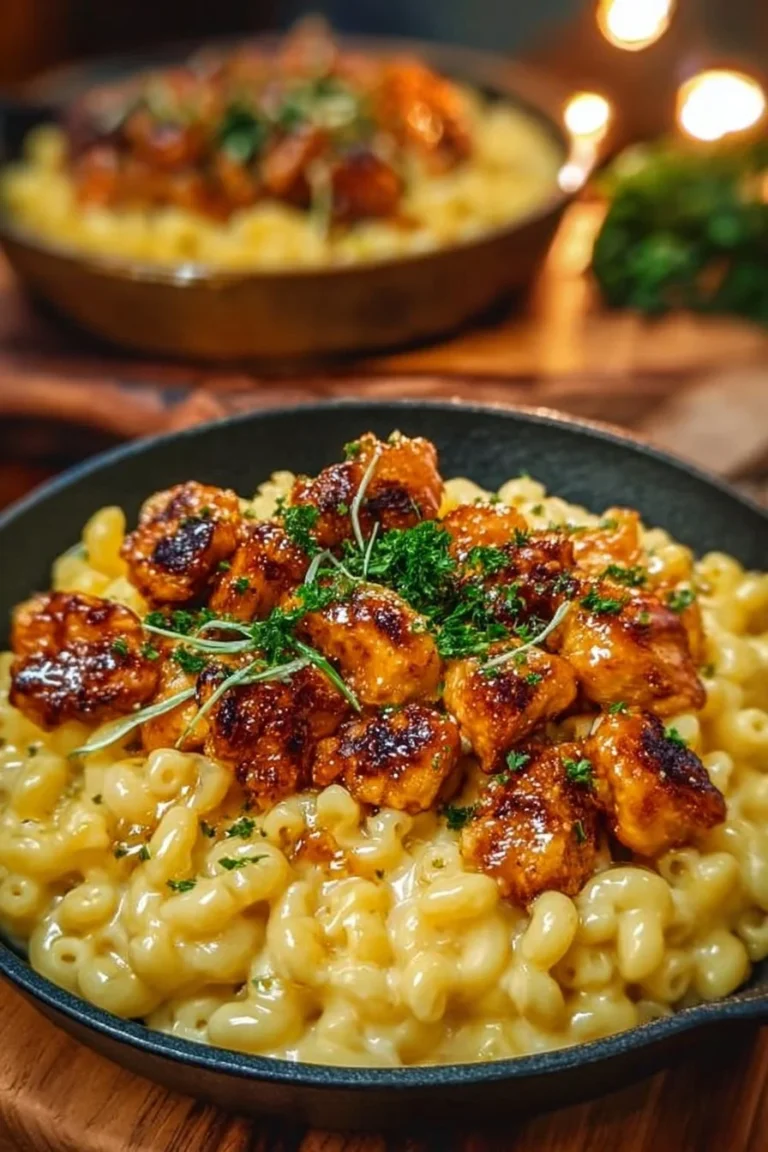 Delicious Chicken Macaroni Bowl with tender chicken and creamy sauce