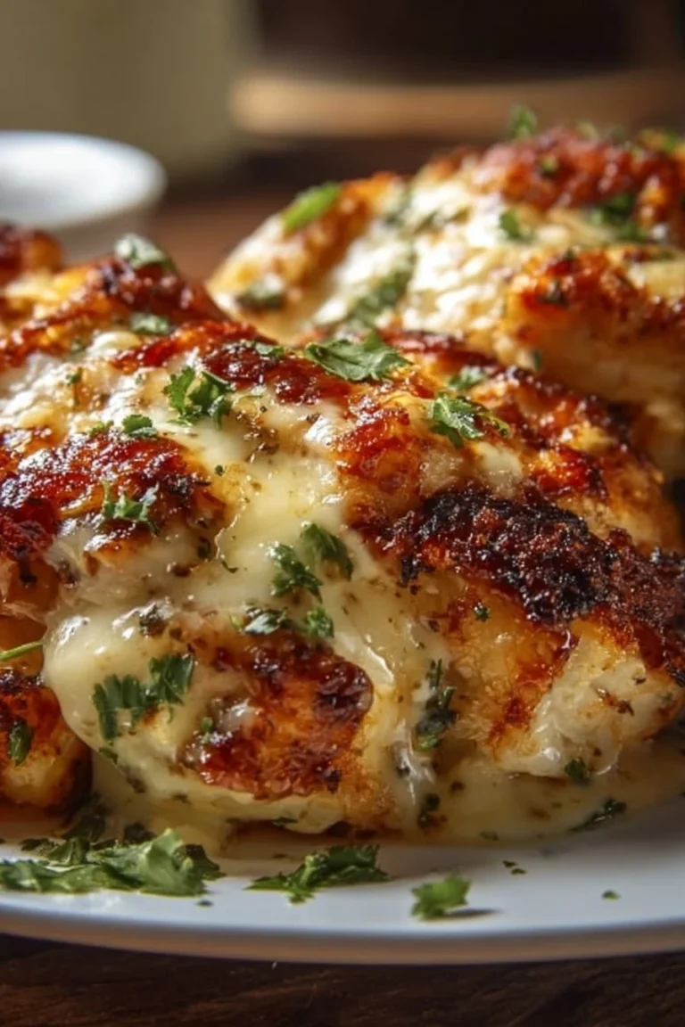 Creamy garlic cheesy chicken potatoes dish ready for meal prep