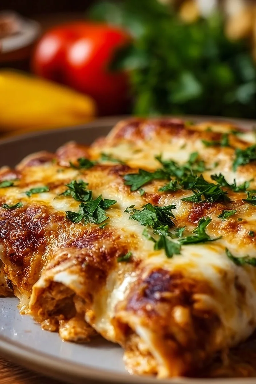 Delicious easy protein cottage cheese chicken dish garnished with herbs