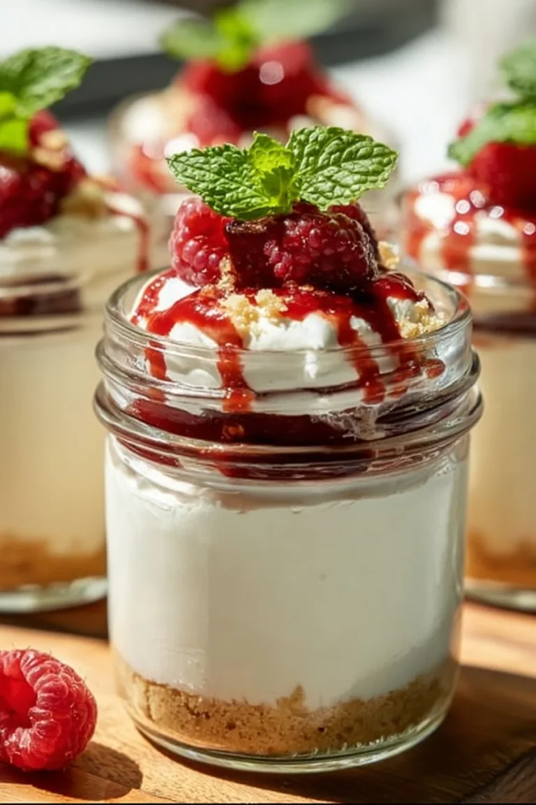 High protein cheesecake jars for a delicious and healthy dessert option.