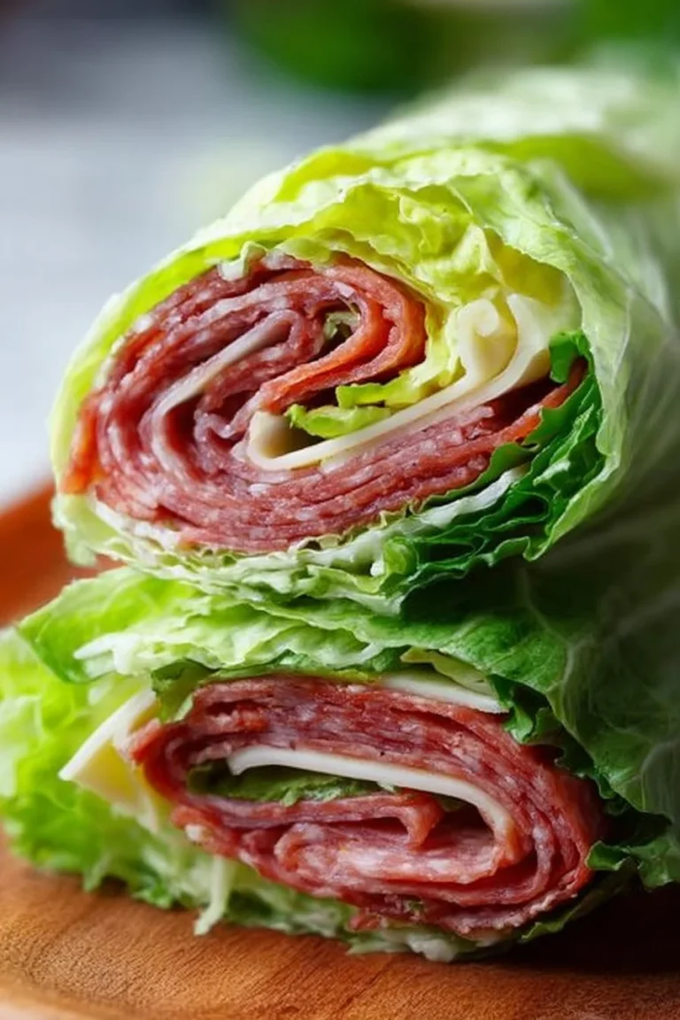 Colorful Italian lettuce wraps filled with fresh herbs and ingredients