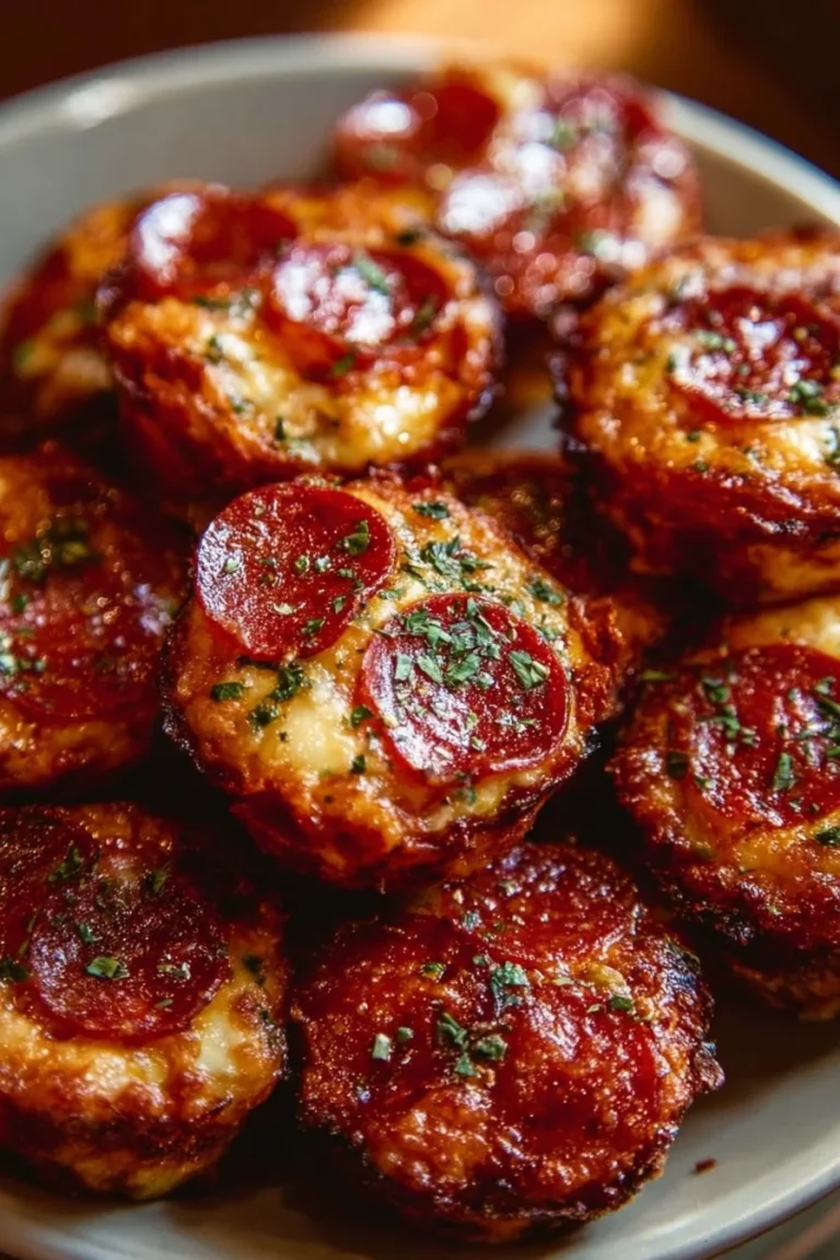 Delicious Keto pepperoni pizza bites ready to serve