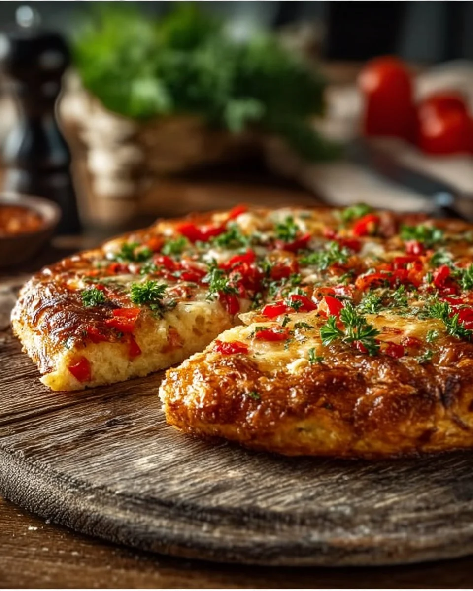 Low Carb Shake Pizza garnished and ready to serve, a delicious quick meal.