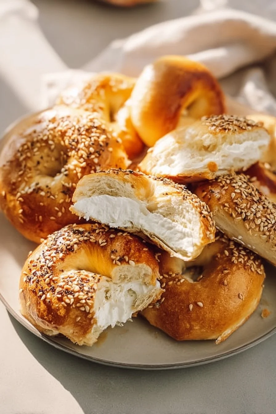 Delicious air fryer protein bagels with high protein content