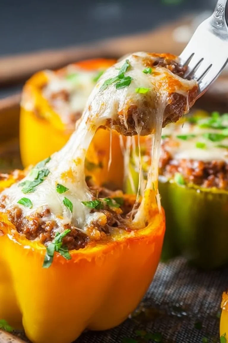 Air Fryer Stuffed Peppers filled with colorful ingredients