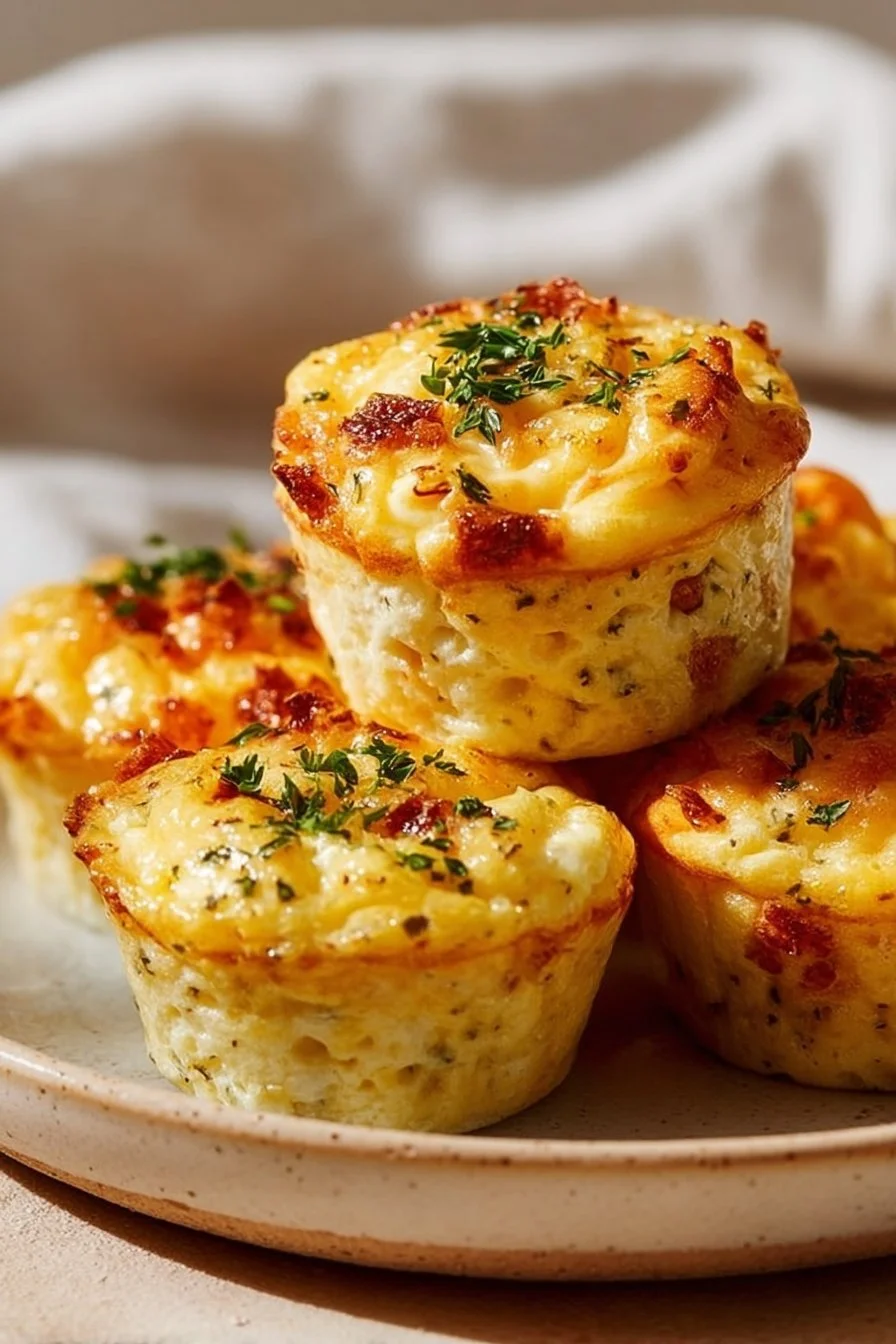 Cheesy Muffin Tin Cottage Cheese Egg Bites fresh out of the oven