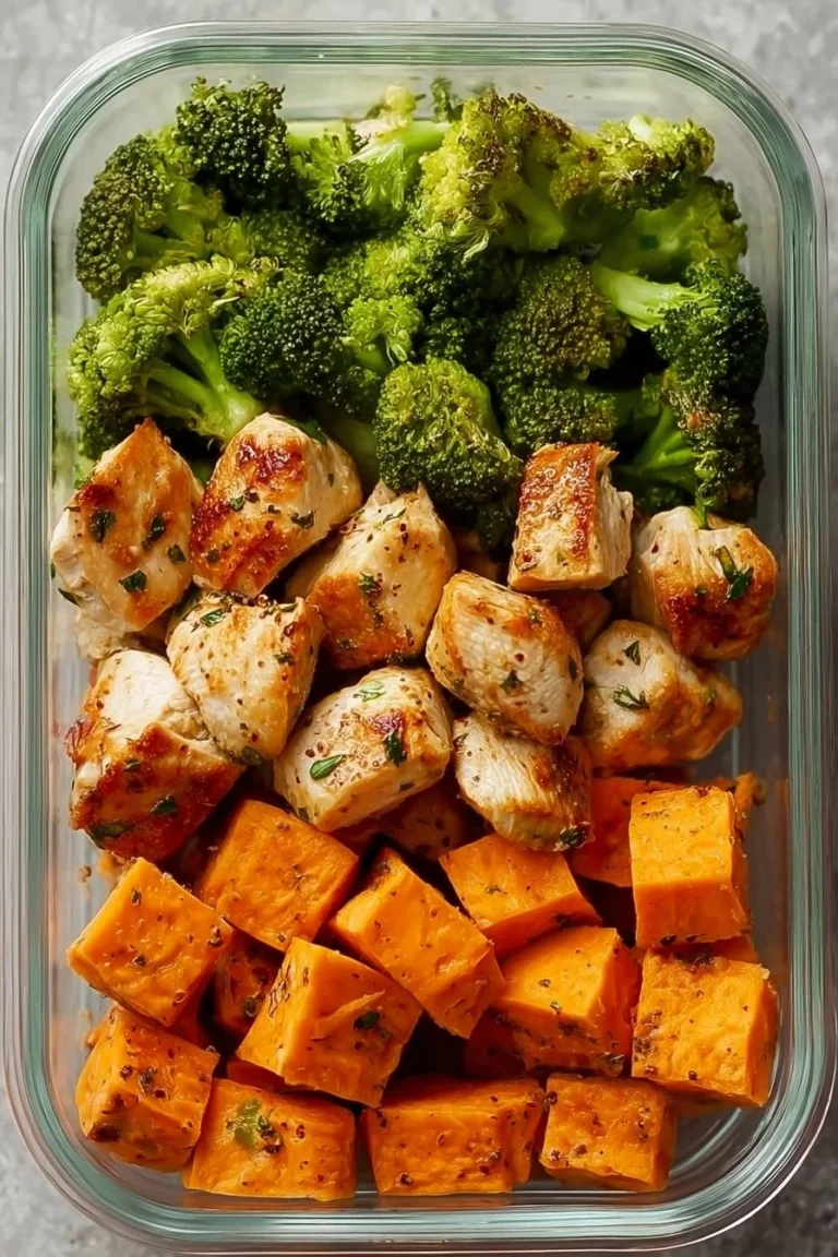 Delicious Chicken and Sweet Potato meal prep containers assembled for healthy meals