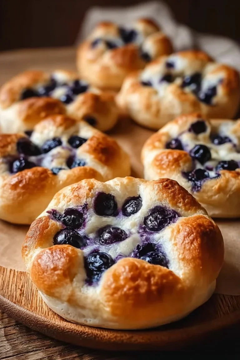 Cottage Cheese Blueberry Cloud Bread recipe with fresh blueberries and fluffiness.