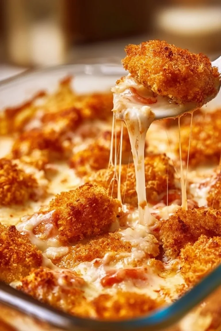Cottage Cheese Chicken Parmesan Bowl with melted cheese and herbs