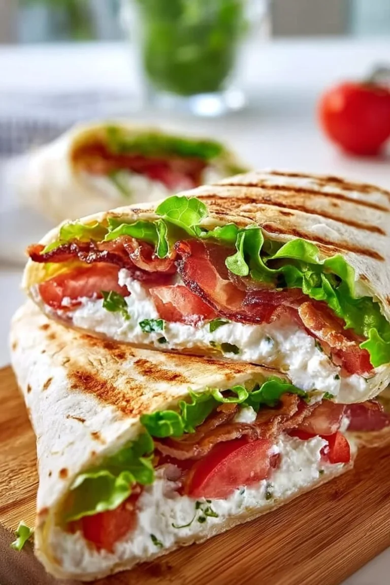 Cottage cheese wraps filled with fresh vegetables and herbs.