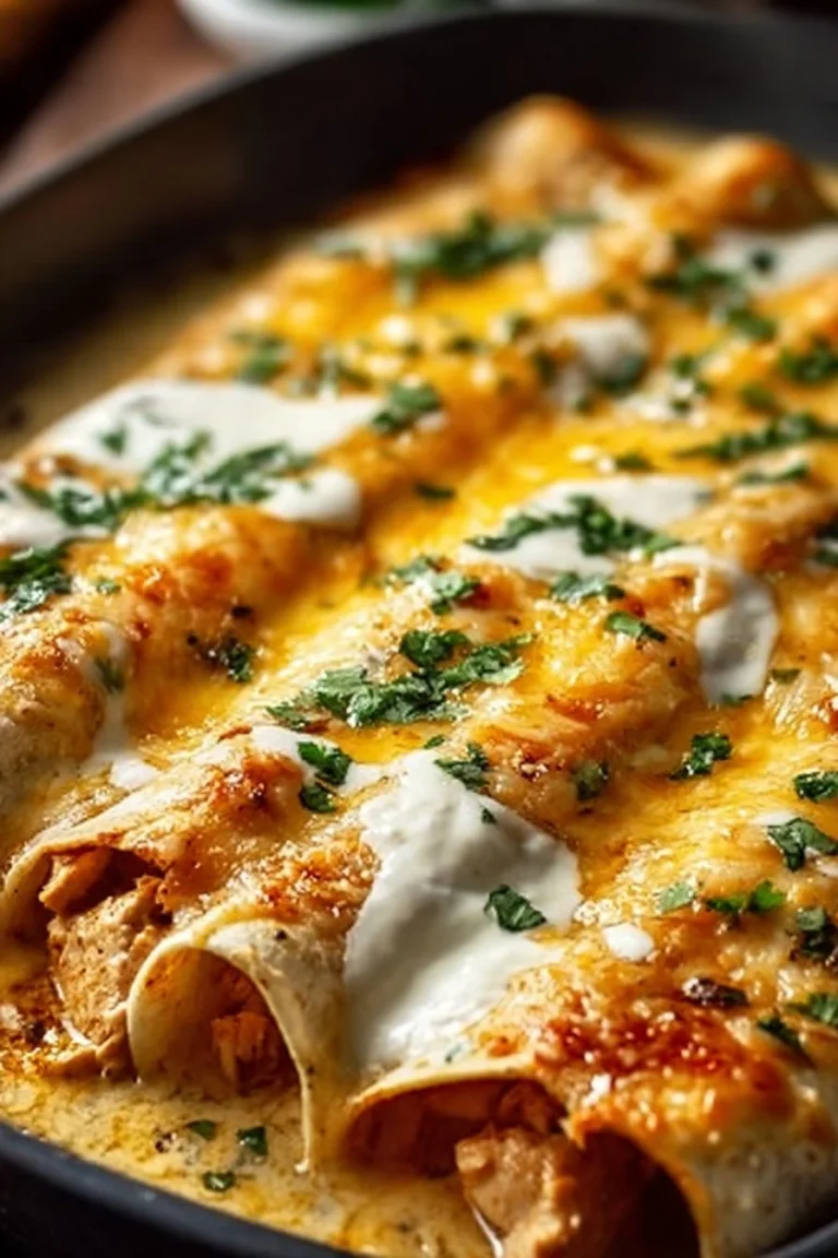 High protein chicken enchiladas served with toppings on a plate
