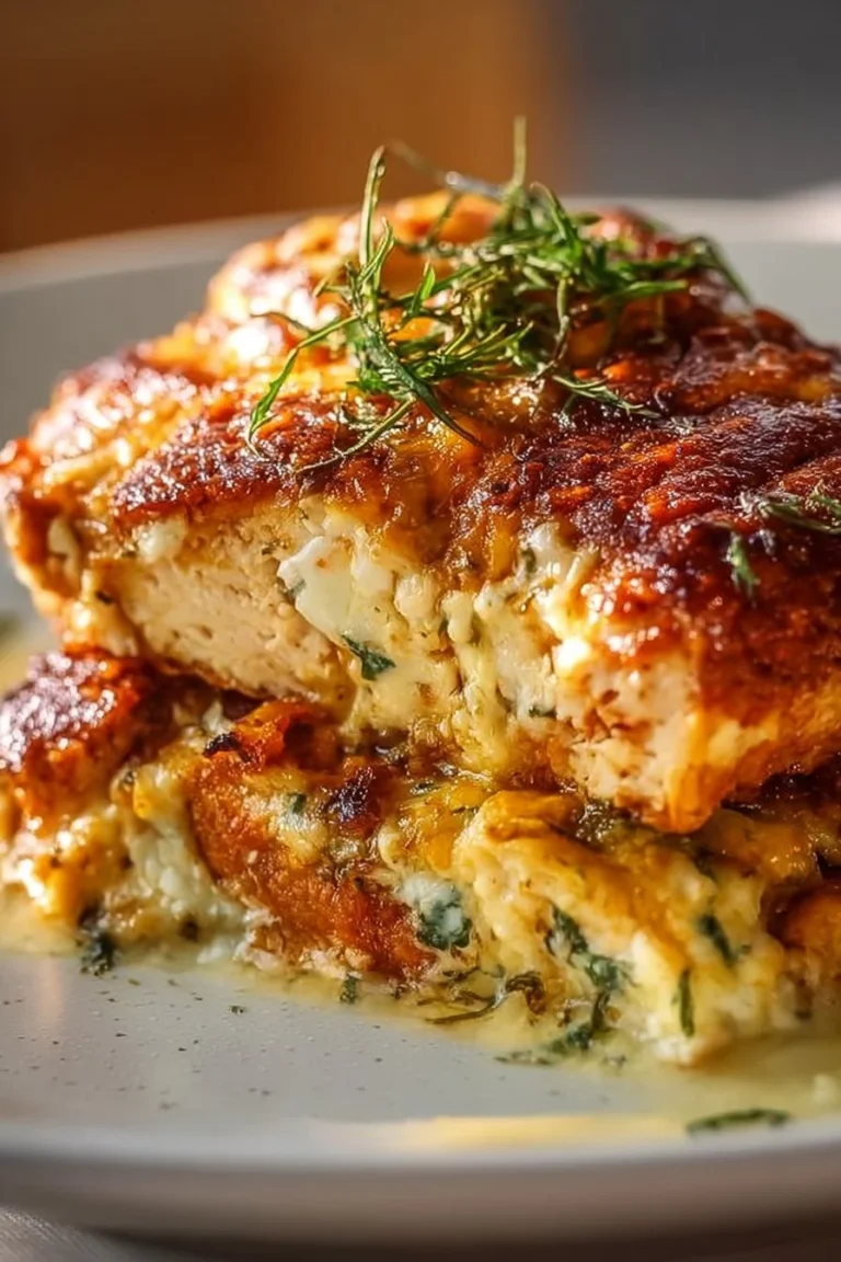 High protein chicken zucchini bake with cheese and herbs