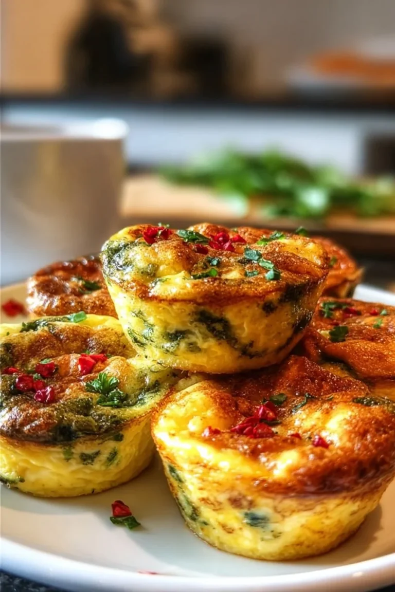High protein egg bites in a colorful bowl ready for breakfast