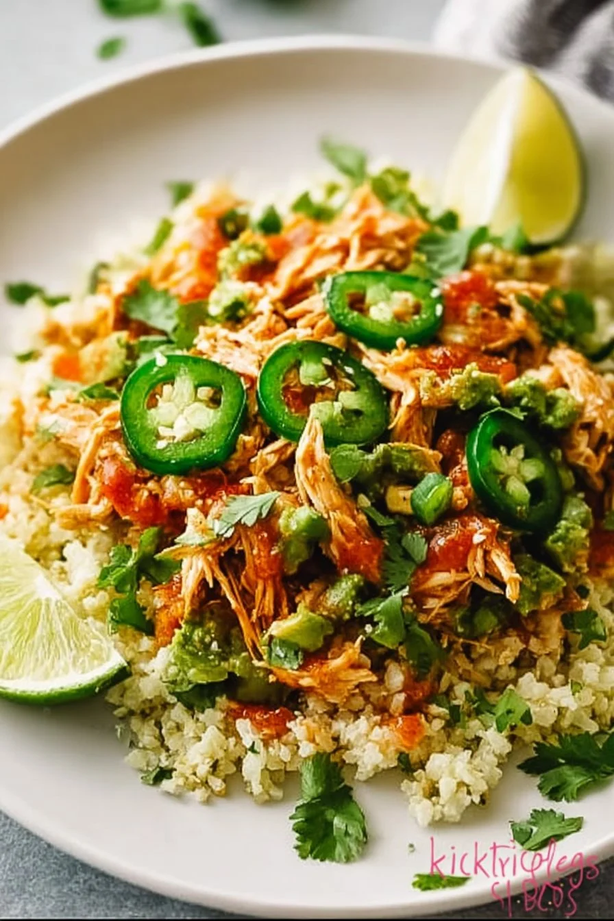 Delicious Instant Pot cream cheese chicken served in a bowl