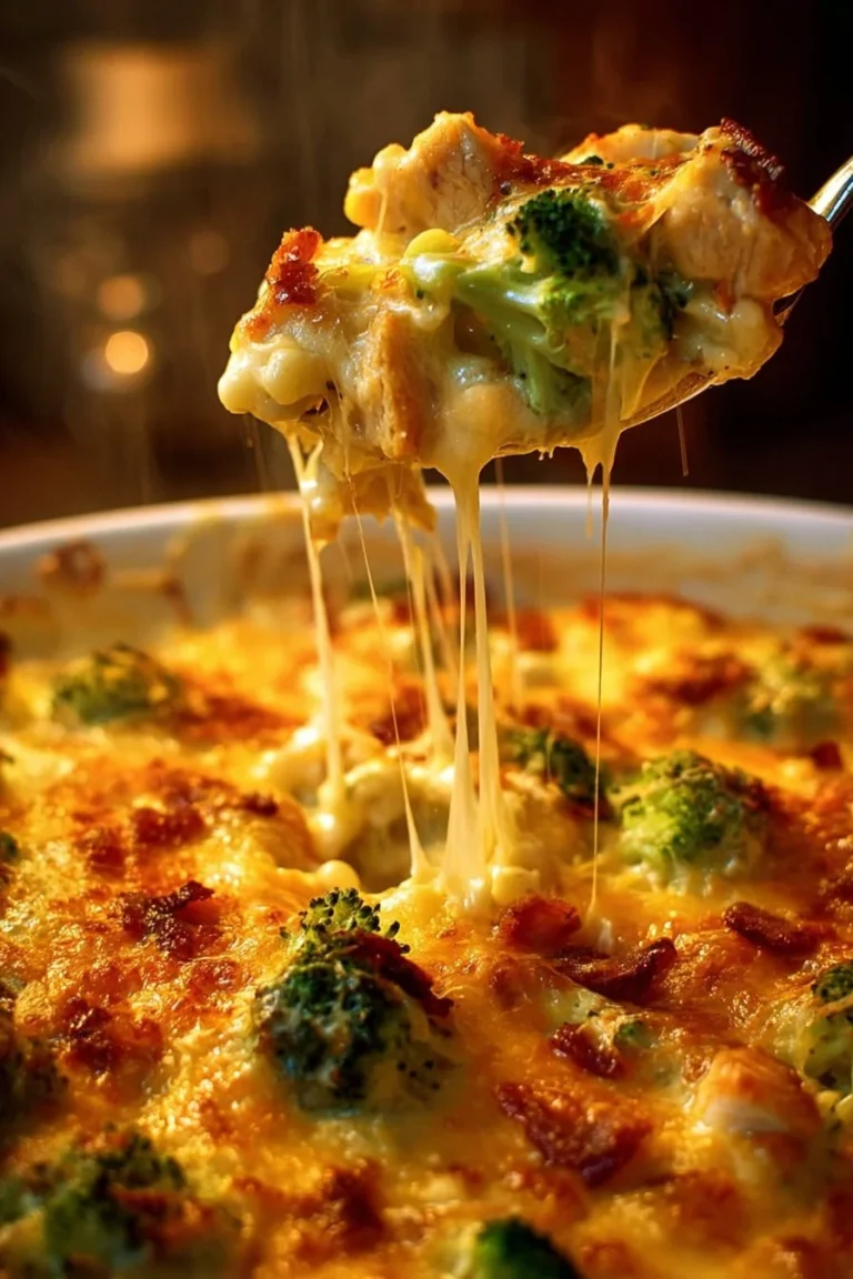 Creamy low carb chicken casserole with vegetables and cheese