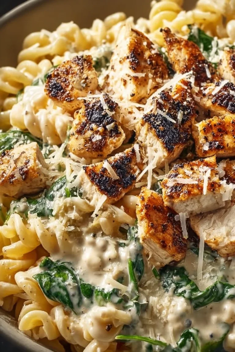 High protein garlic parmesan pasta bowl with fresh herbs and cheese