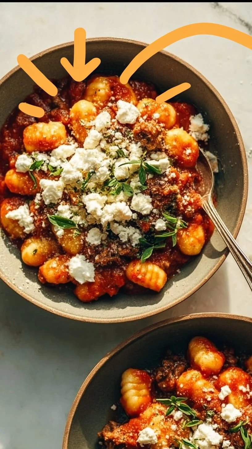 Plate of gourmet Millionaire Gnocchi topped with herbs and cheese