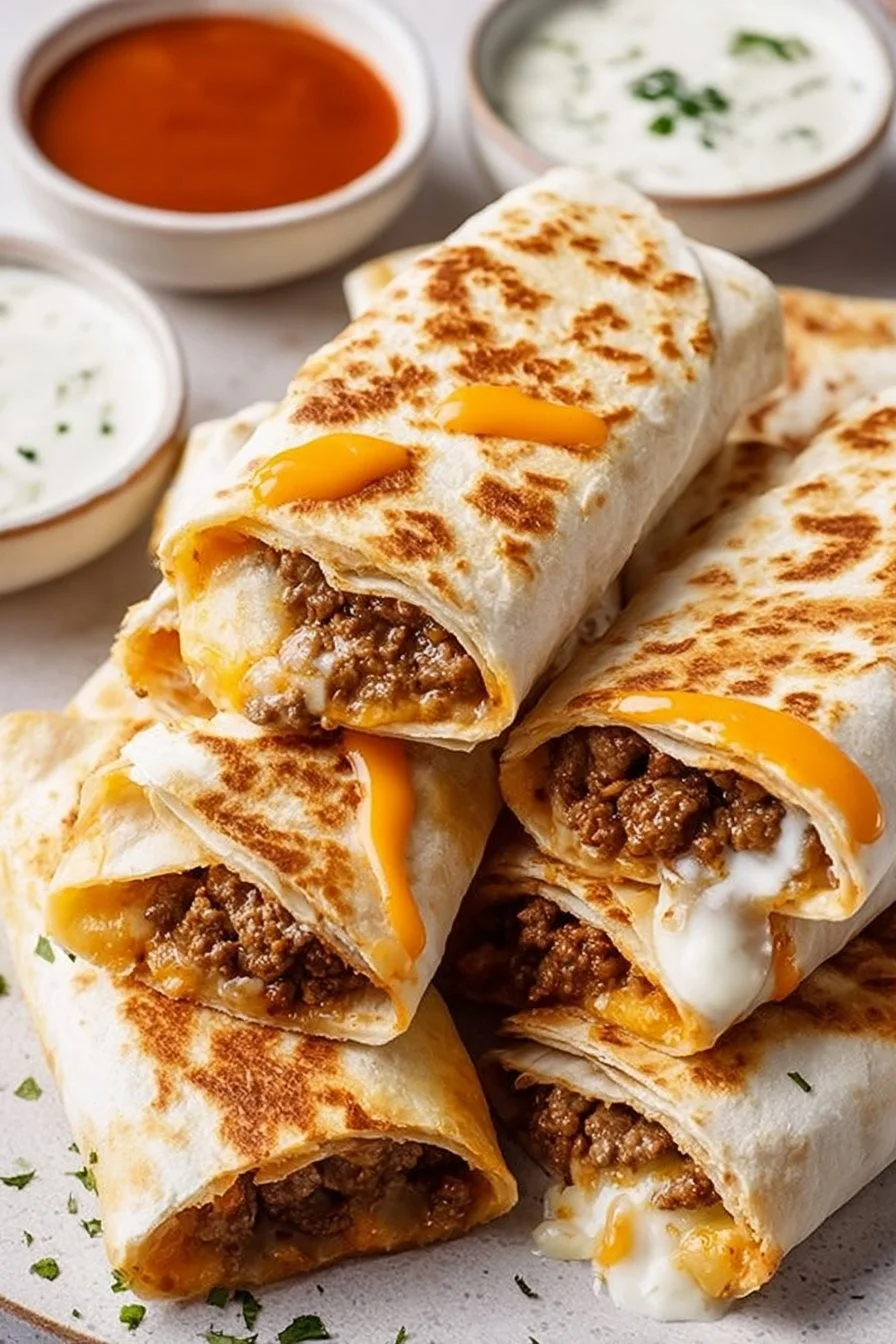 Taco Bell Quesarito wrapped in a quesadilla with cheese and fillings