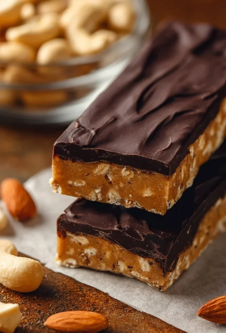 Delicious no bake protein bar ingredients and finished product